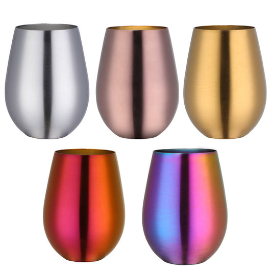 304 Stainless Steel Beer Jar Round Color Cup Bar Restaurant Home Cold Drink Cup